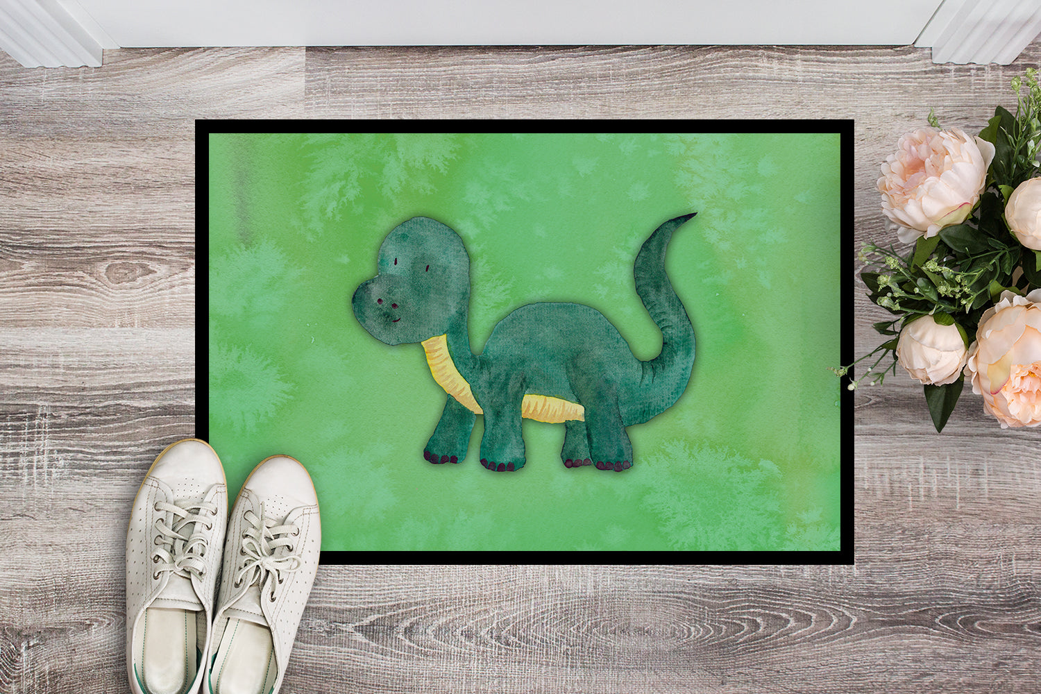 Brontosaurus Watercolor Indoor or Outdoor Mat 18x27 BB7404MAT - the-store.com