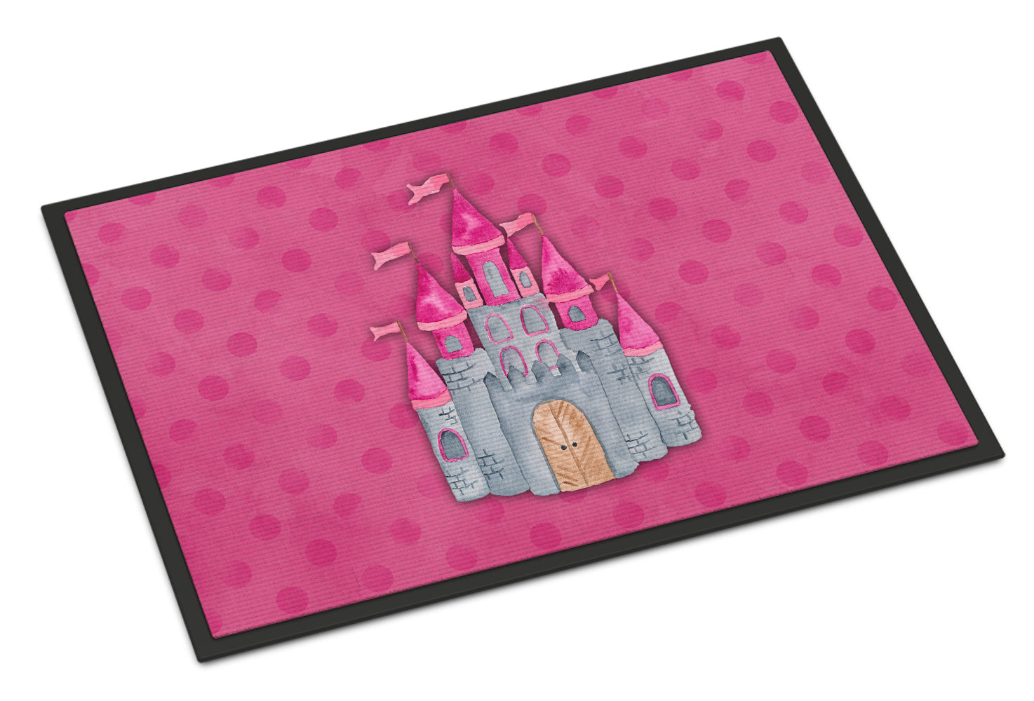 Princess Castle Watercolor Indoor or Outdoor Mat 18x27 BB7405MAT - the-store.com