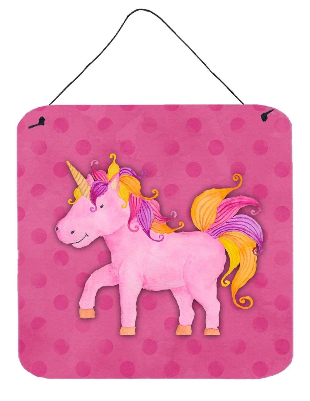 Unicorn Watercolor Wall or Door Hanging Prints BB7408DS66 by Caroline's Treasures