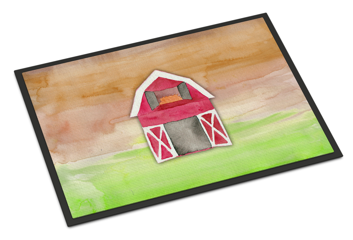 Barn Watercolor Indoor or Outdoor Mat 18x27 BB7409MAT - the-store.com