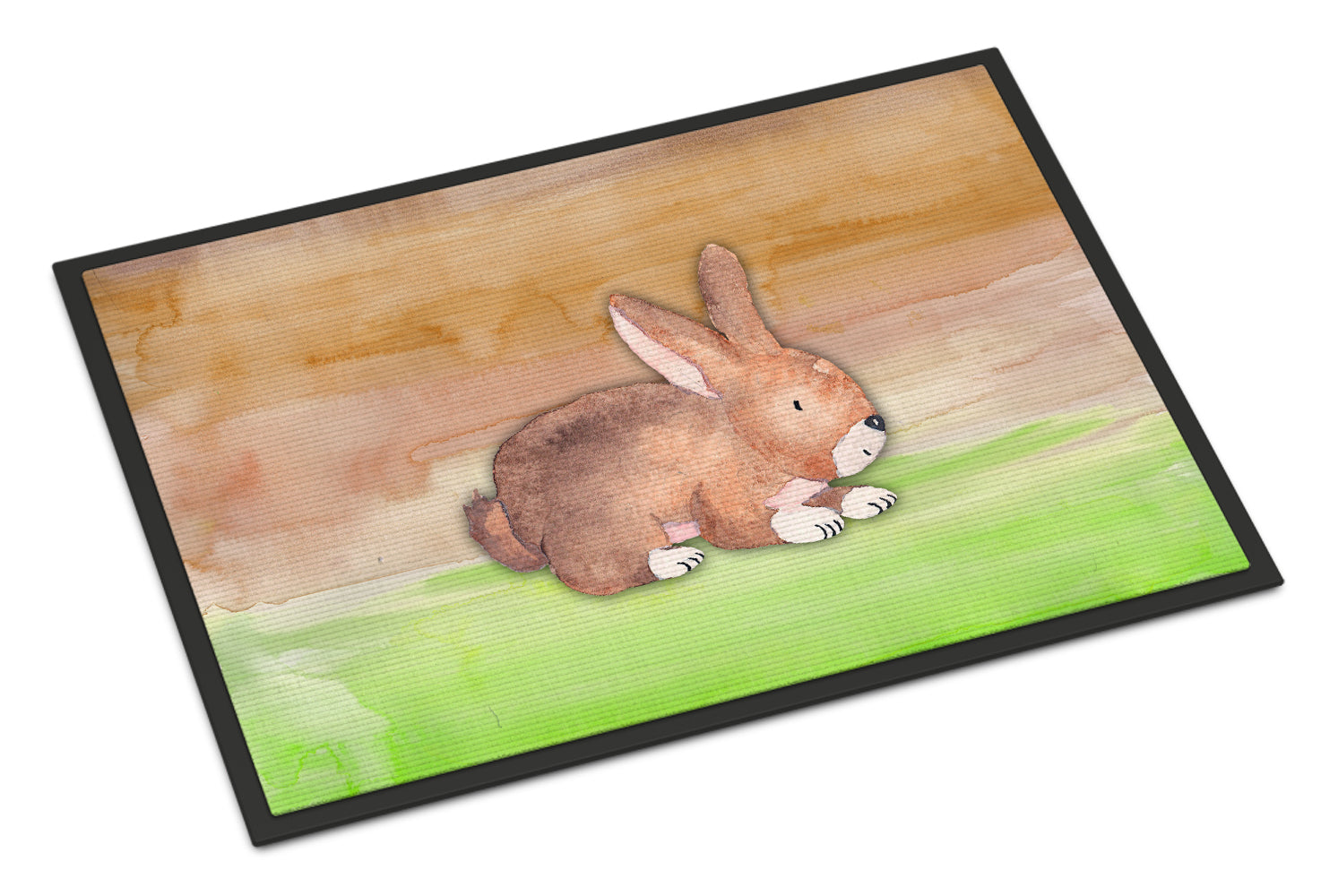 Rabbit Watercolor Indoor or Outdoor Mat 18x27 BB7410MAT - the-store.com