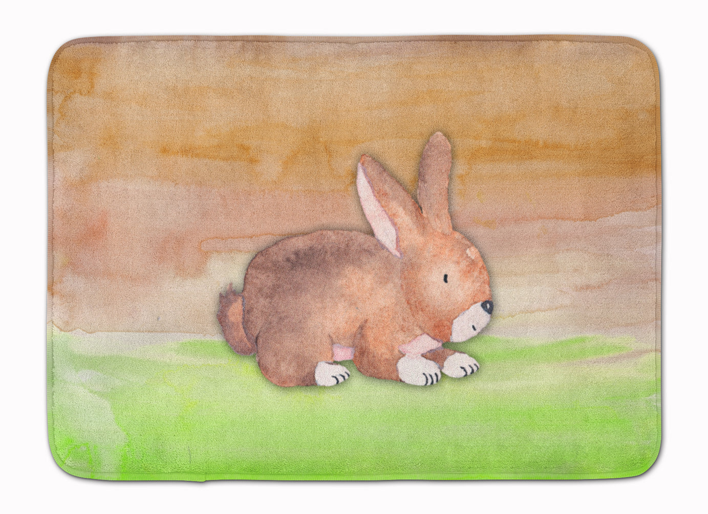 Rabbit Watercolor Machine Washable Memory Foam Mat BB7410RUG - the-store.com