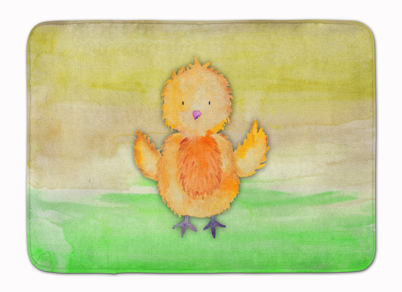 Chicken Watercolor Machine Washable Memory Foam Mat BB7411RUG - the-store.com