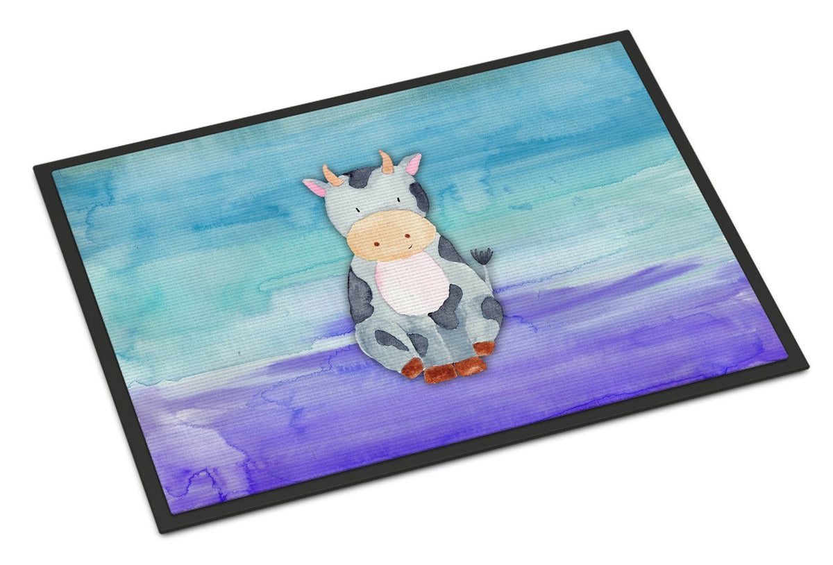 Cow Watercolor Indoor or Outdoor Mat 24x36 BB7412JMAT by Caroline&#39;s Treasures