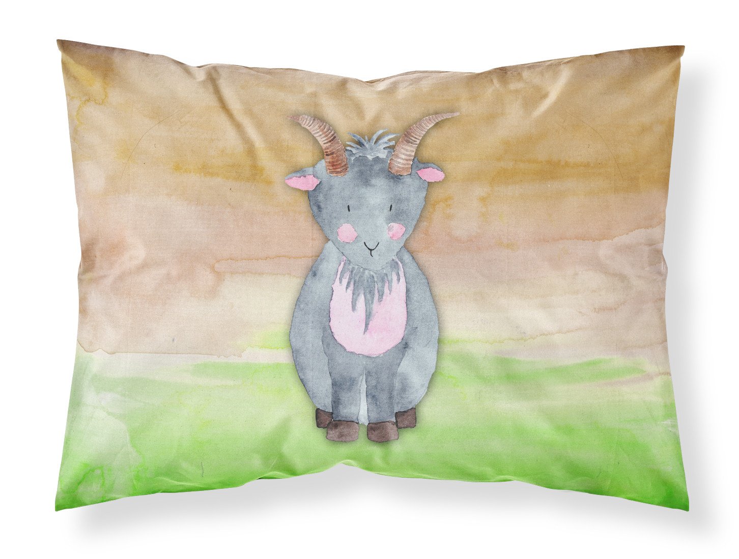 Goat Watercolor Fabric Standard Pillowcase BB7413PILLOWCASE by Caroline's Treasures