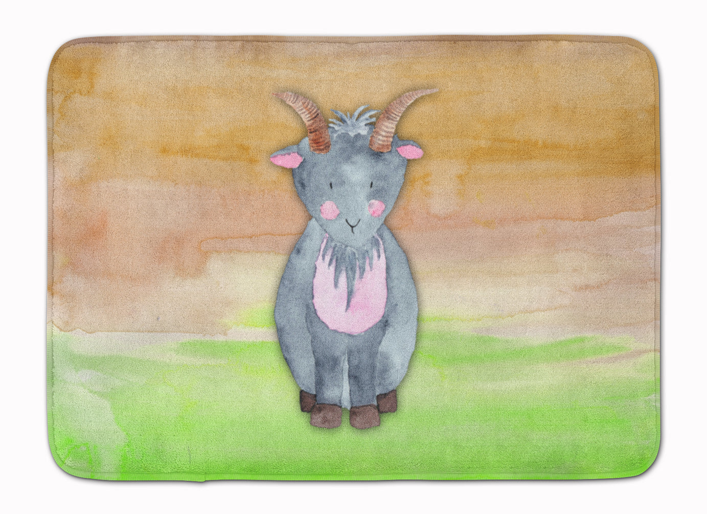 Goat Watercolor Machine Washable Memory Foam Mat BB7413RUG - the-store.com