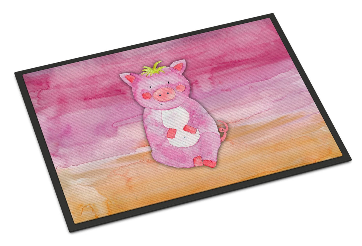 Pig Watercolor Indoor or Outdoor Mat 24x36 BB7416JMAT by Caroline&#39;s Treasures