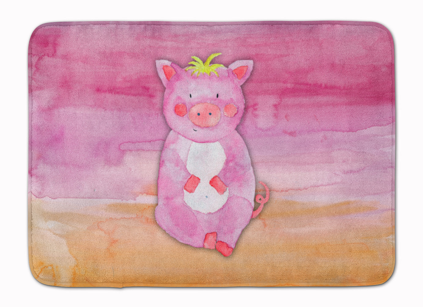 Pig Watercolor Machine Washable Memory Foam Mat BB7416RUG - the-store.com