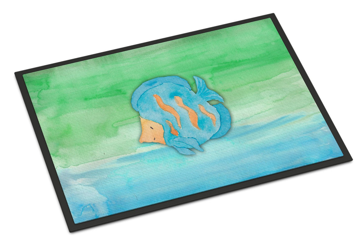 Blue Fish Watercolor Indoor or Outdoor Mat 24x36 BB7419JMAT by Caroline&#39;s Treasures