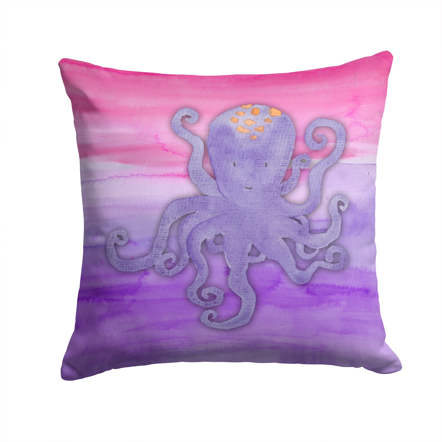 Octopus Watercolor Fabric Decorative Pillow BB7424PW1414 - the-store.com