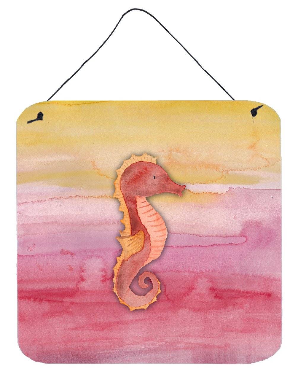 Seahorse Watercolor Wall or Door Hanging Prints BB7425DS66 by Caroline&#39;s Treasures