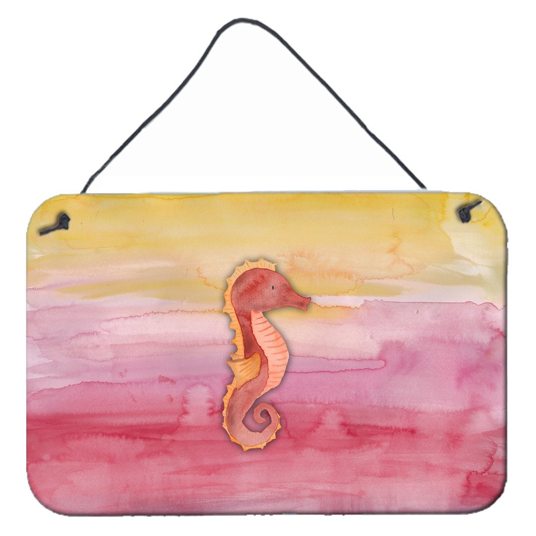 Seahorse Watercolor Wall or Door Hanging Prints BB7425DS812 by Caroline's Treasures