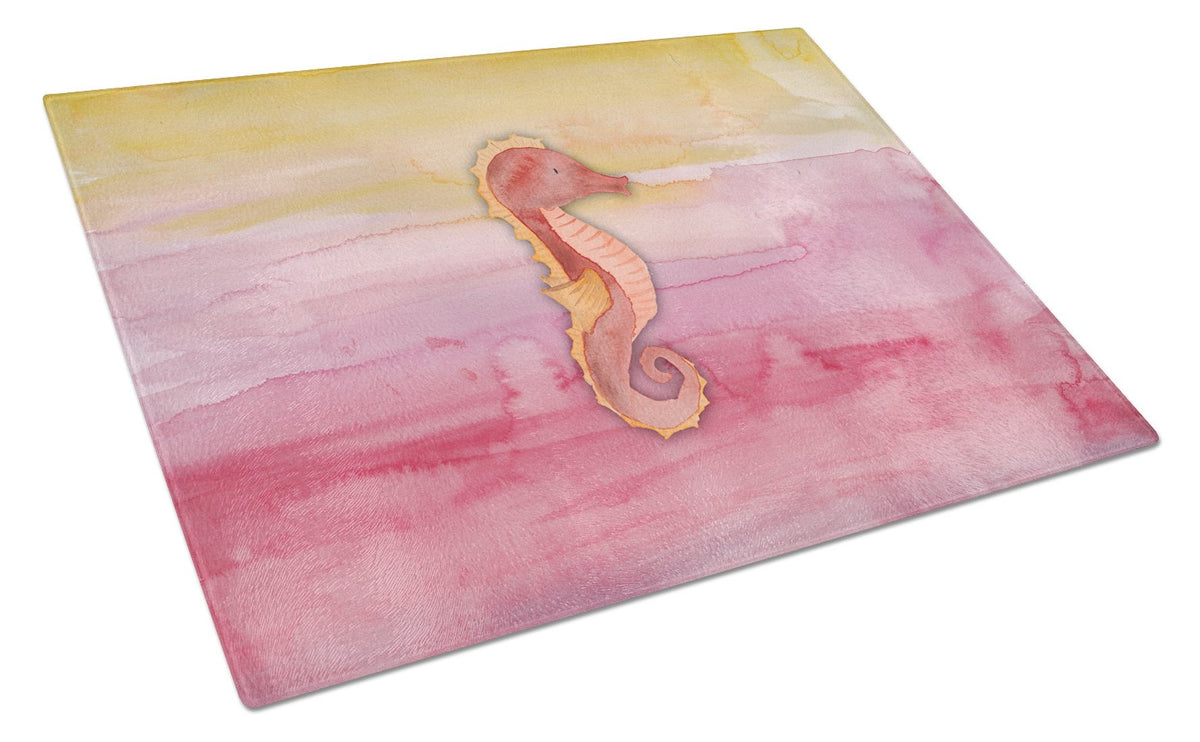 Seahorse Watercolor Glass Cutting Board Large BB7425LCB by Caroline&#39;s Treasures