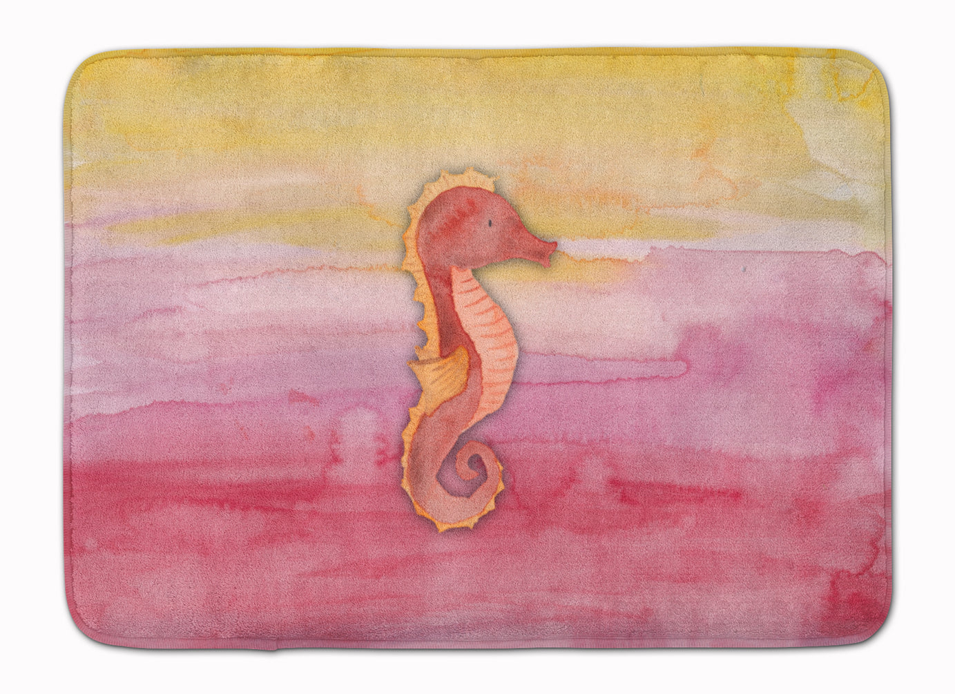 Seahorse Watercolor Machine Washable Memory Foam Mat BB7425RUG - the-store.com