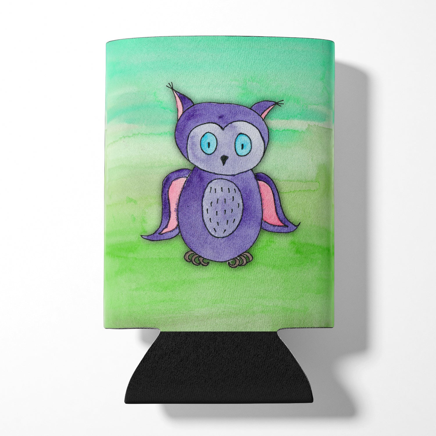 Purple Owl Watercolor Can or Bottle Hugger BB7429CC  the-store.com.