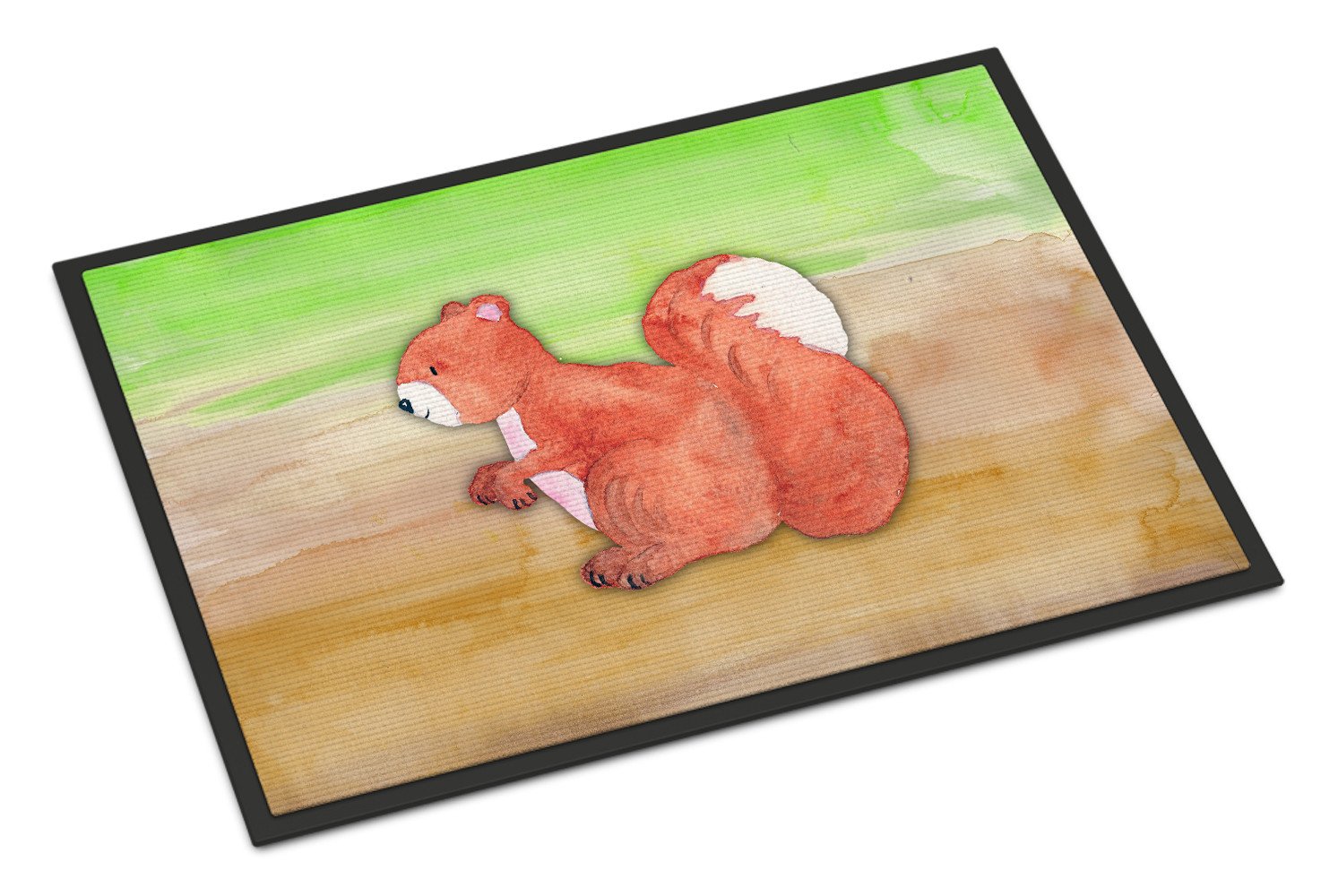 Squirrel Watercolor Indoor or Outdoor Mat 24x36 BB7431JMAT by Caroline's Treasures