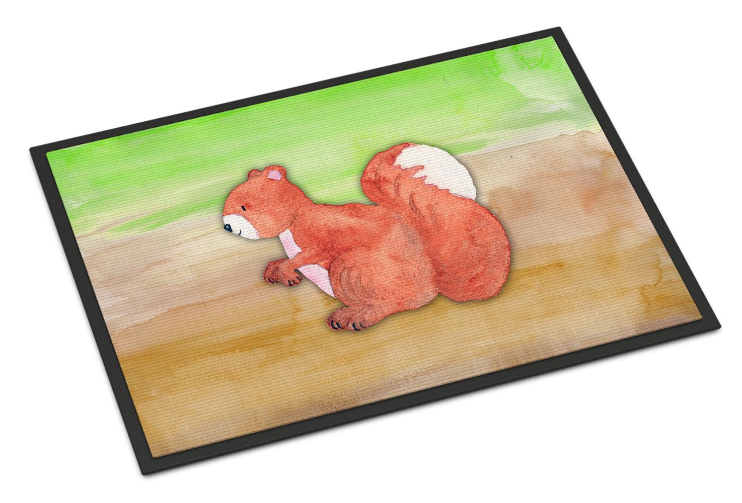 Squirrel Watercolor Indoor or Outdoor Mat 18x27 BB7431MAT - the-store.com