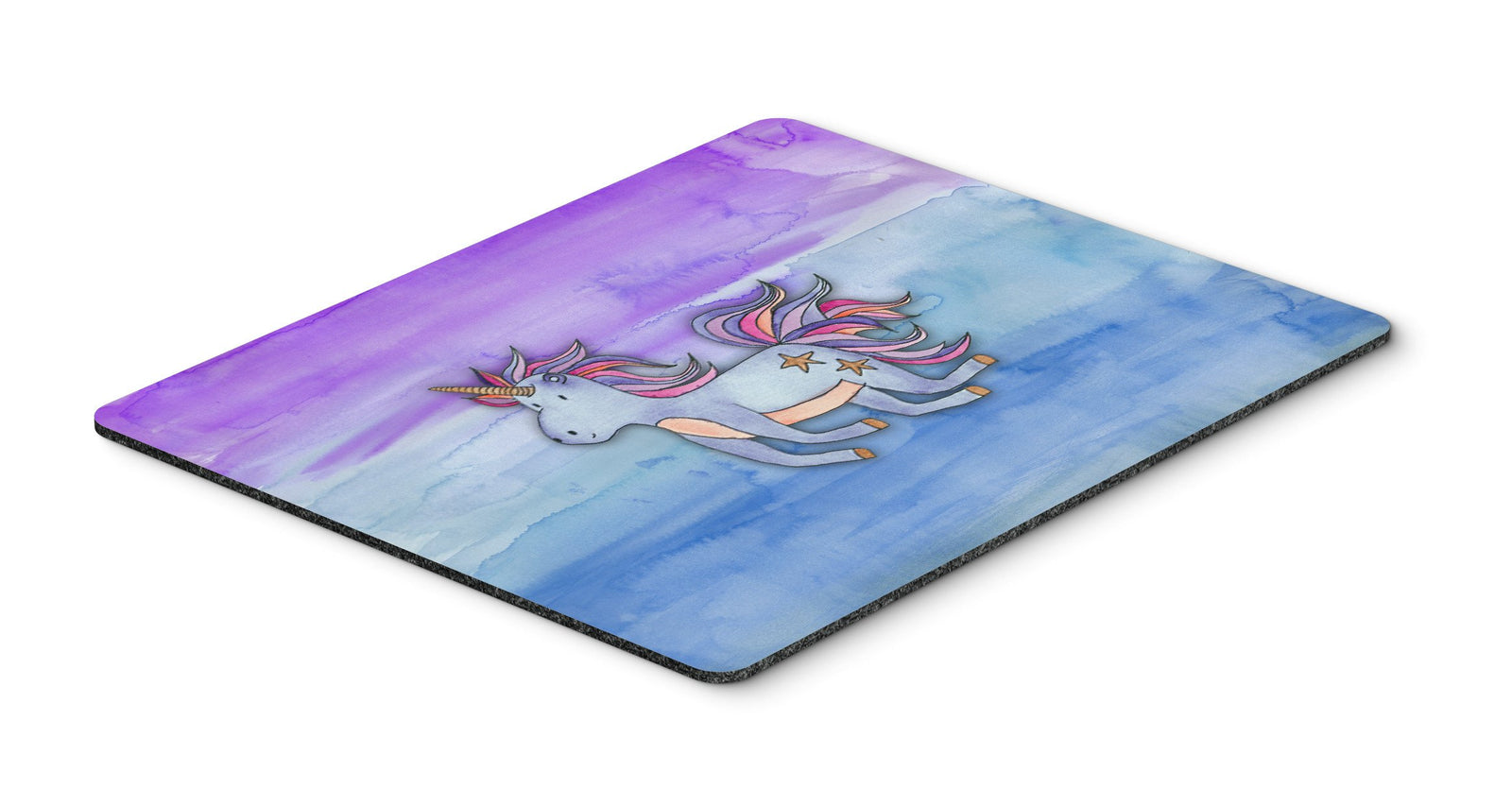 Blue Unicorn Watercolor Mouse Pad, Hot Pad or Trivet BB7433MP by Caroline's Treasures