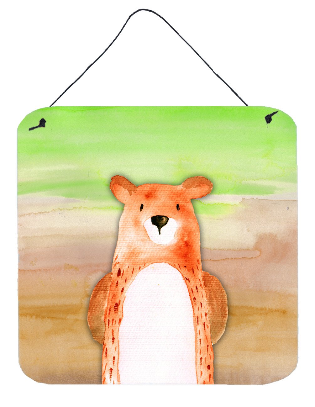 Bear Watercolor Wall or Door Hanging Prints BB7434DS66 by Caroline's Treasures