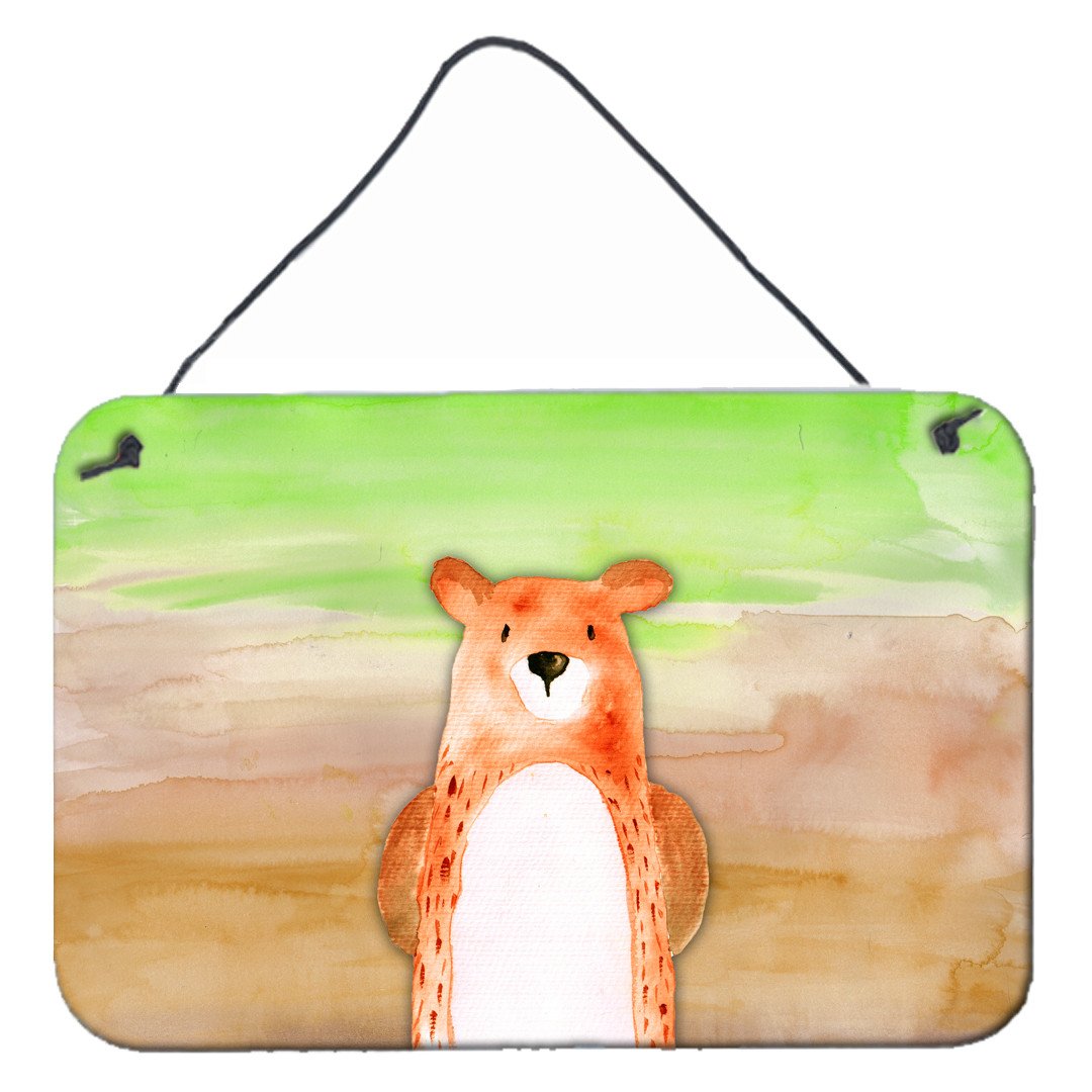 Bear Watercolor Wall or Door Hanging Prints BB7434DS812 by Caroline's Treasures