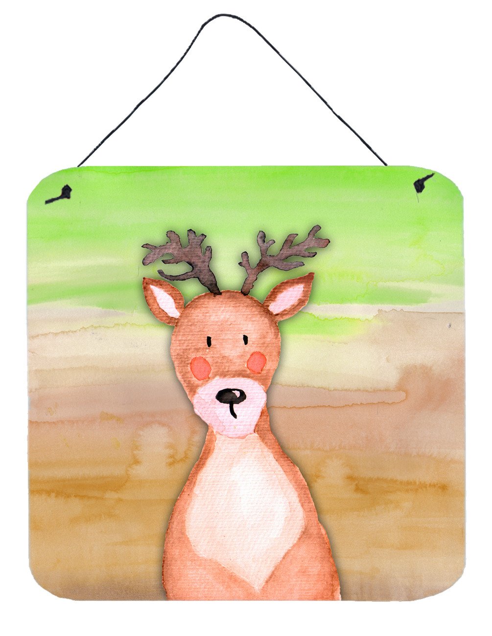 Deer Watercolor Wall or Door Hanging Prints BB7435DS66 by Caroline&#39;s Treasures