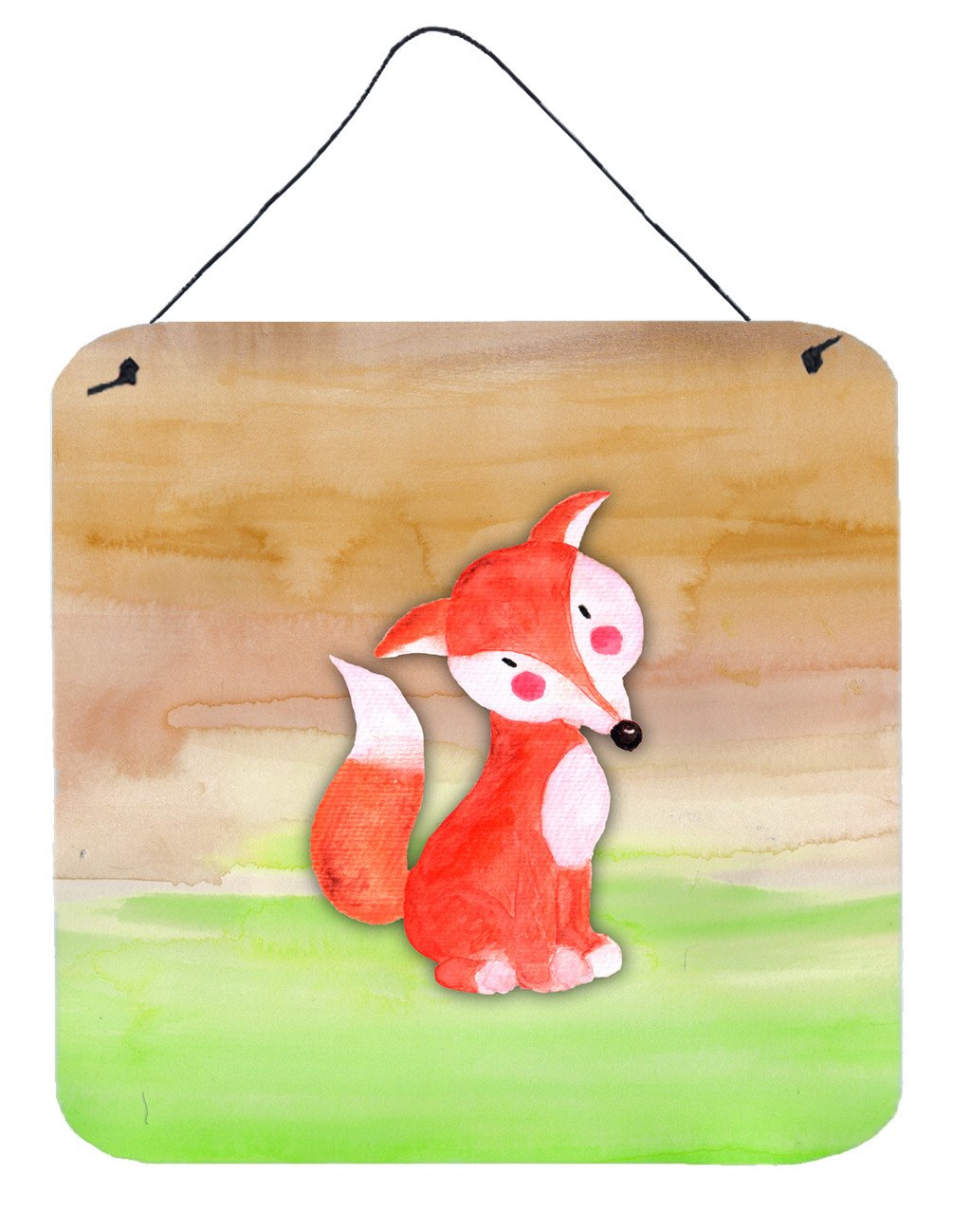 Fox Watercolor Wall or Door Hanging Prints BB7436DS66 by Caroline's Treasures