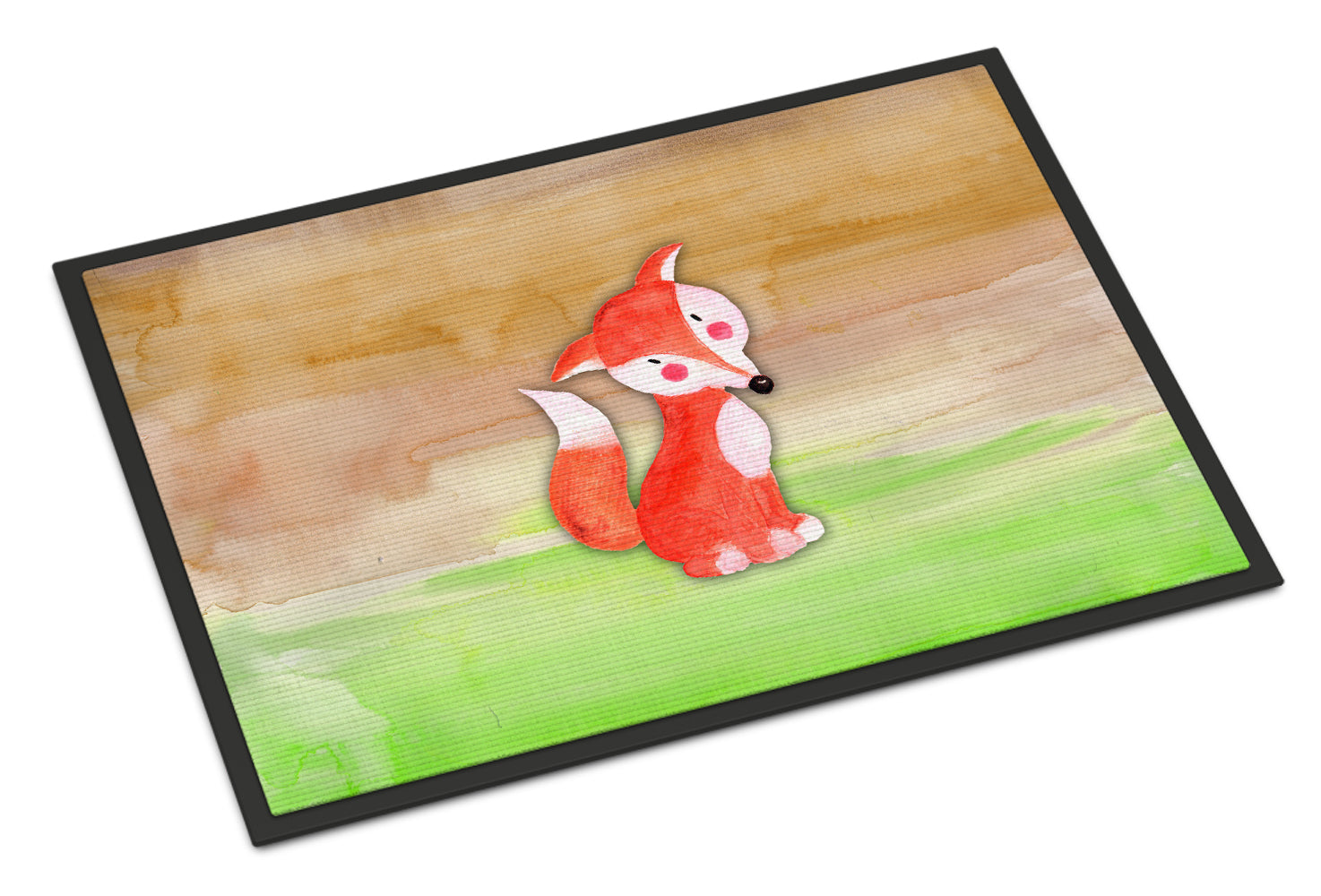 Fox Watercolor Indoor or Outdoor Mat 18x27 BB7436MAT - the-store.com