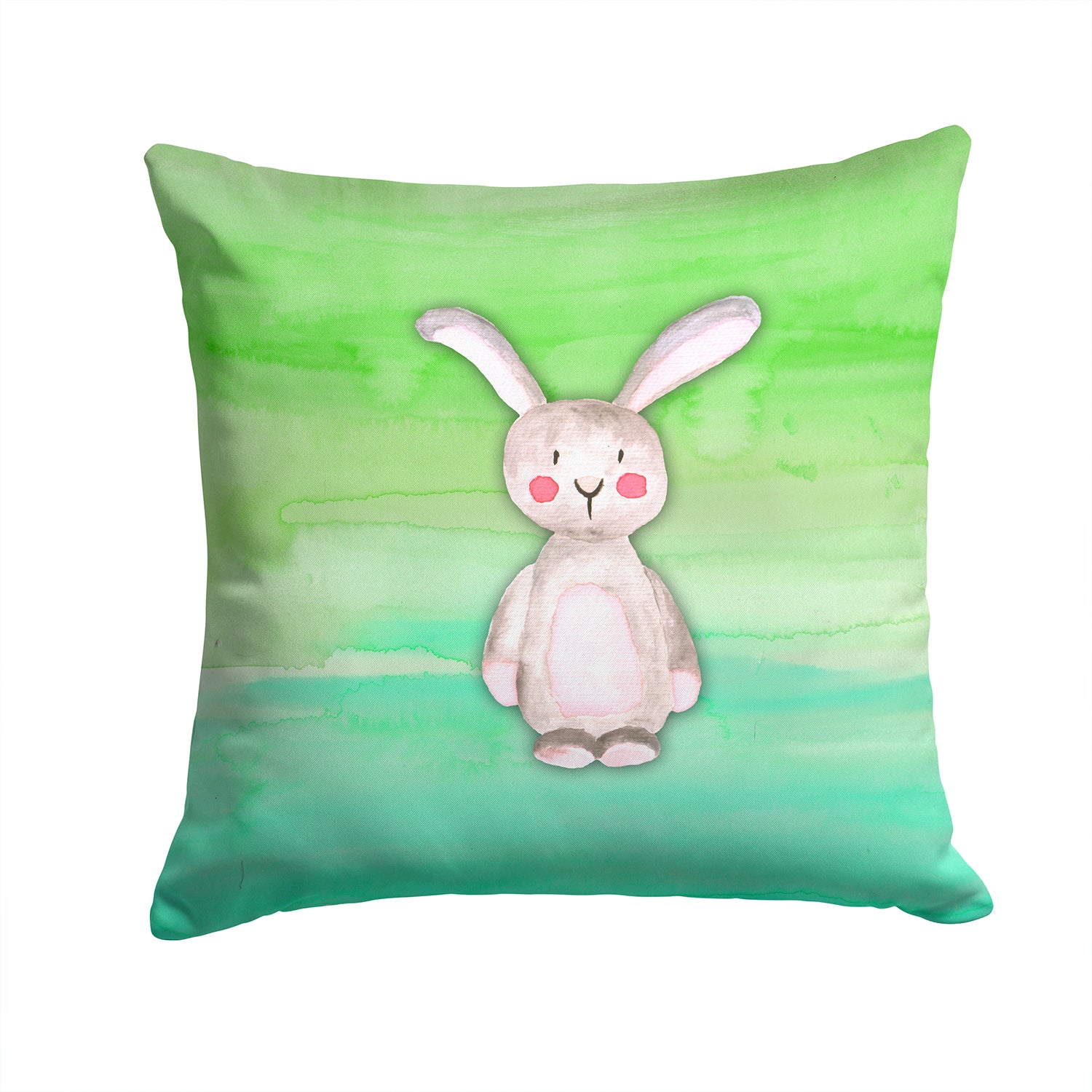 Bunny Rabbit Watercolor Fabric Decorative Pillow BB7437PW1414 - the-store.com