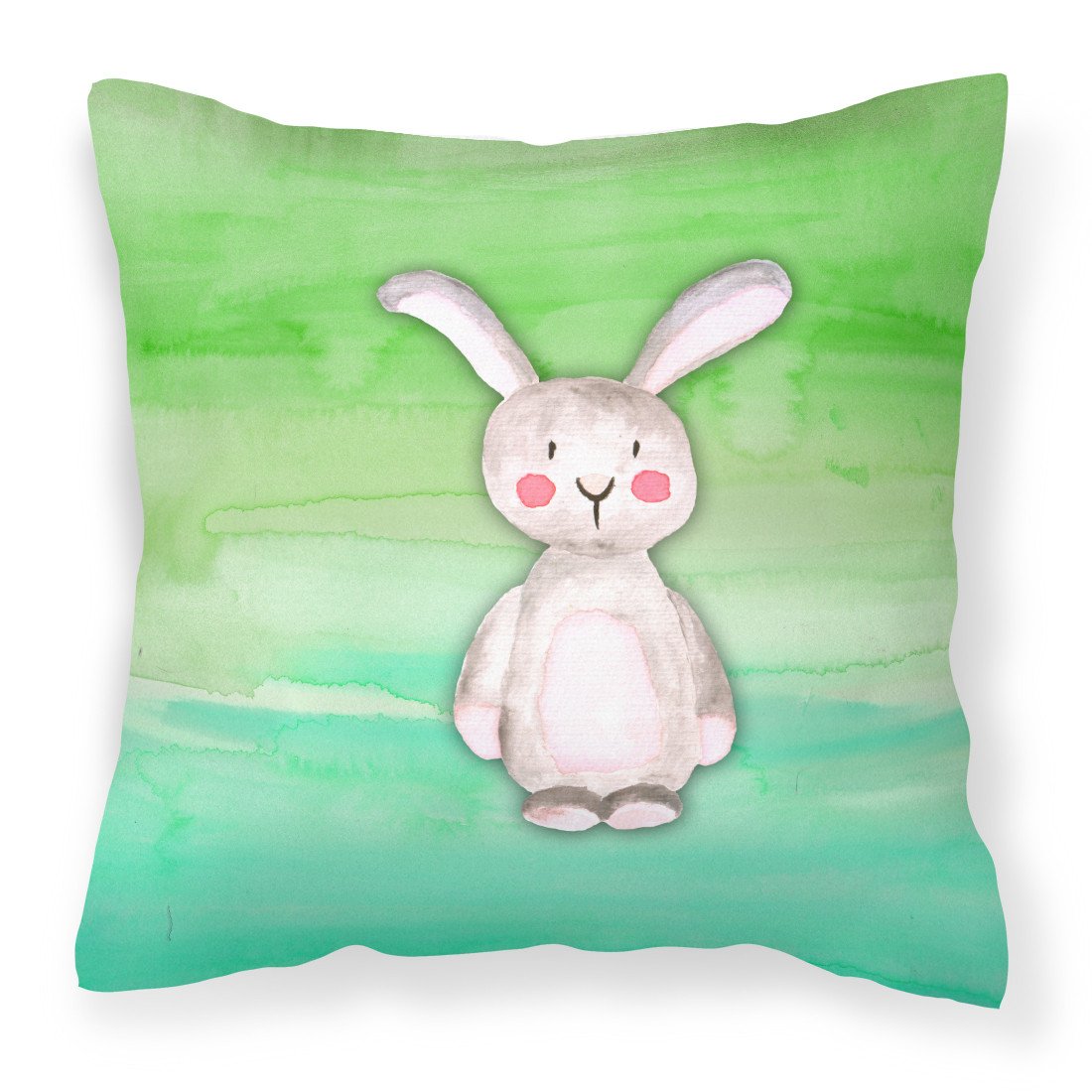 Bunny Rabbit Watercolor Fabric Decorative Pillow BB7437PW1818 by Caroline's Treasures