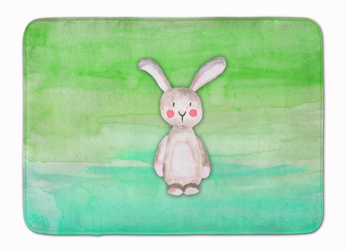 Bunny Rabbit Watercolor Machine Washable Memory Foam Mat BB7437RUG - the-store.com