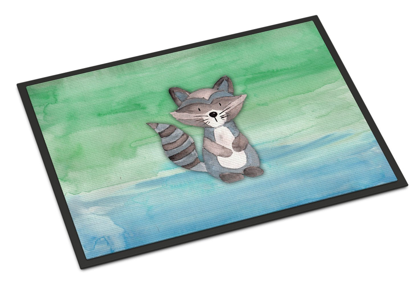 Raccoon Watercolor Indoor or Outdoor Mat 24x36 BB7438JMAT by Caroline's Treasures