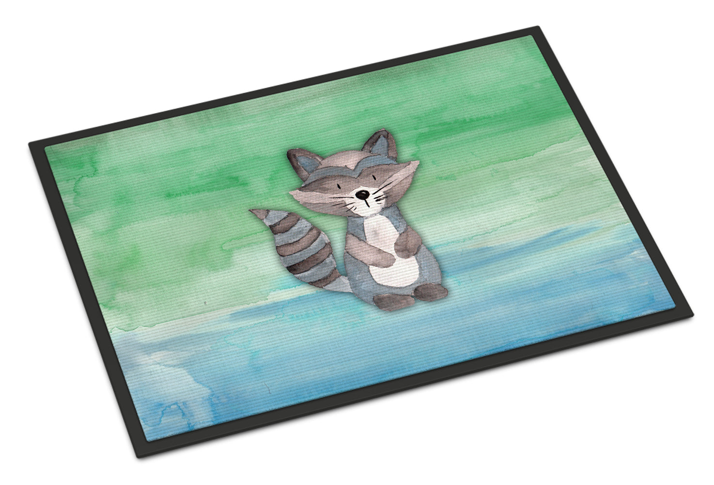 Raccoon Watercolor Indoor or Outdoor Mat 18x27 BB7438MAT - the-store.com