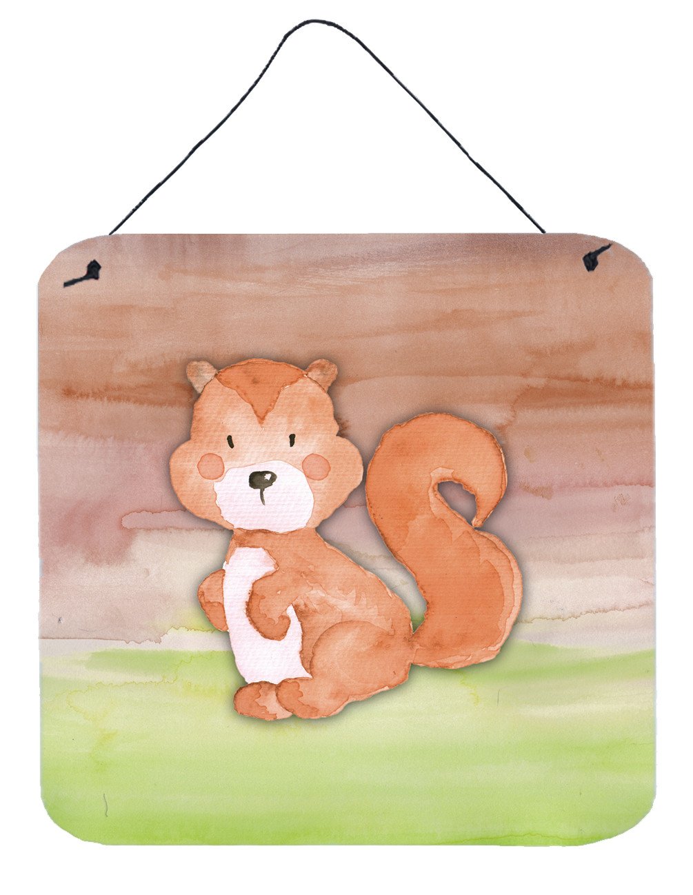 Squirrel Watercolor Wall or Door Hanging Prints BB7439DS66 by Caroline's Treasures