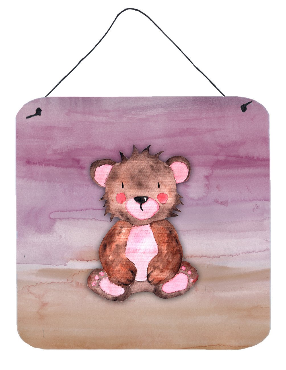 Bear Cub Watercolor Wall or Door Hanging Prints BB7441DS66 by Caroline's Treasures