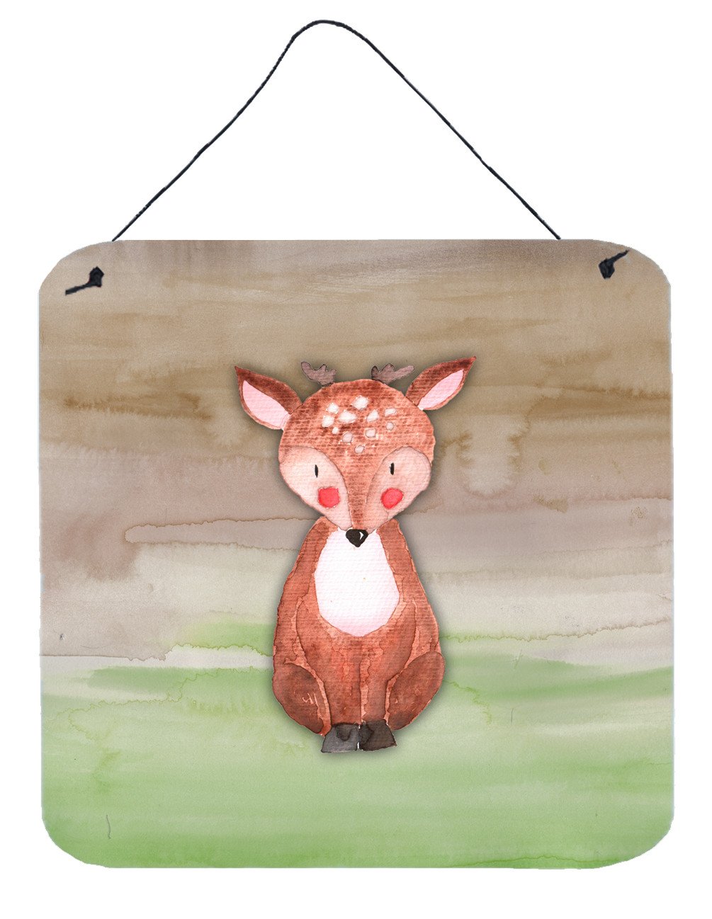 Baby Deer Watercolor Wall or Door Hanging Prints BB7442DS66 by Caroline&#39;s Treasures