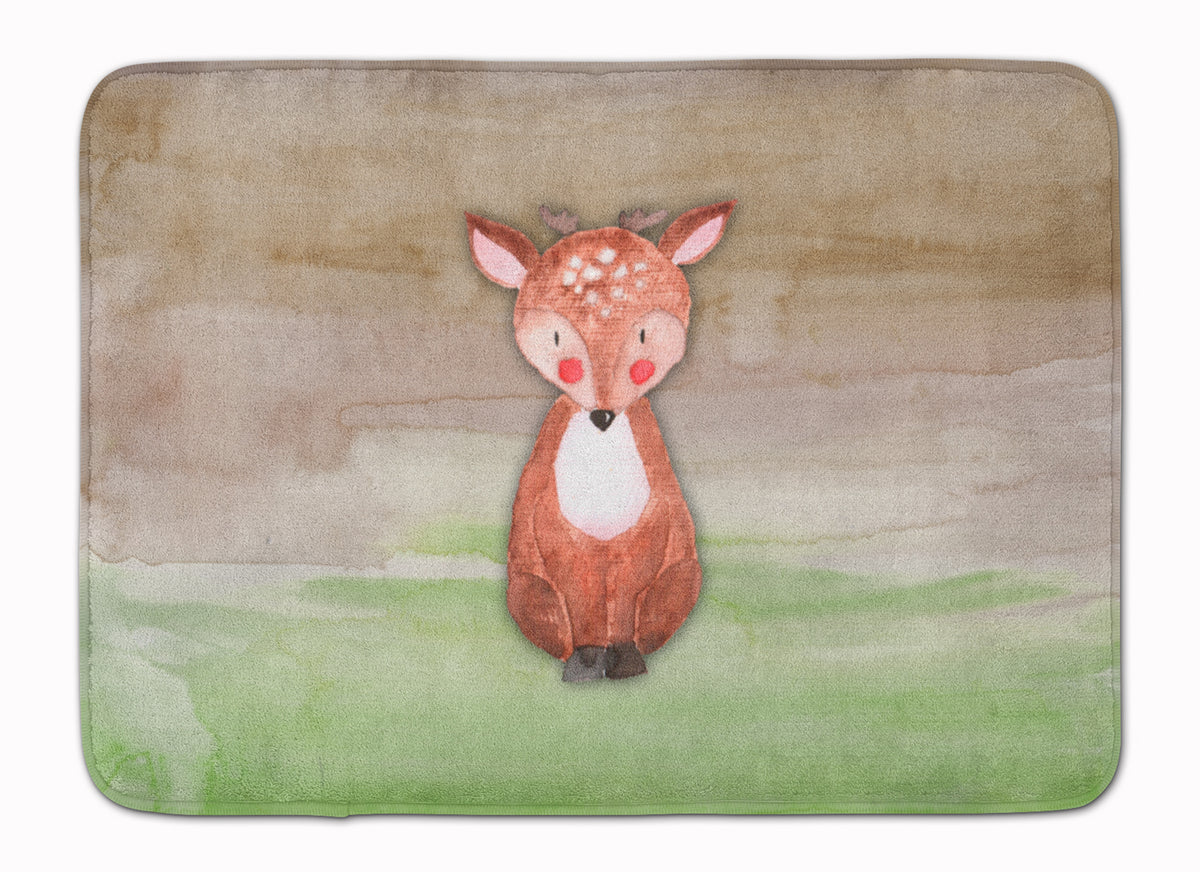 Baby Deer Watercolor Machine Washable Memory Foam Mat BB7442RUG - the-store.com