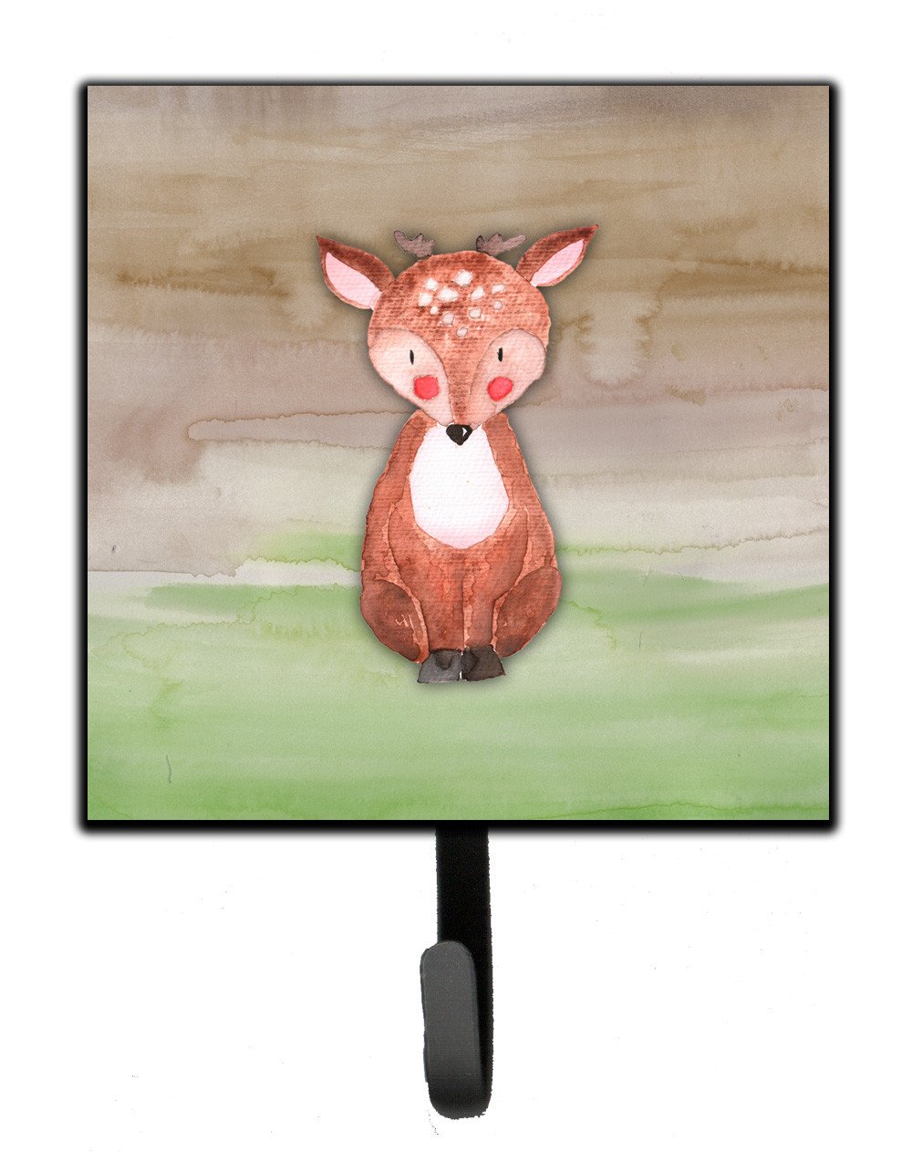 Baby Deer Watercolor Leash or Key Holder BB7442SH4 by Caroline&#39;s Treasures