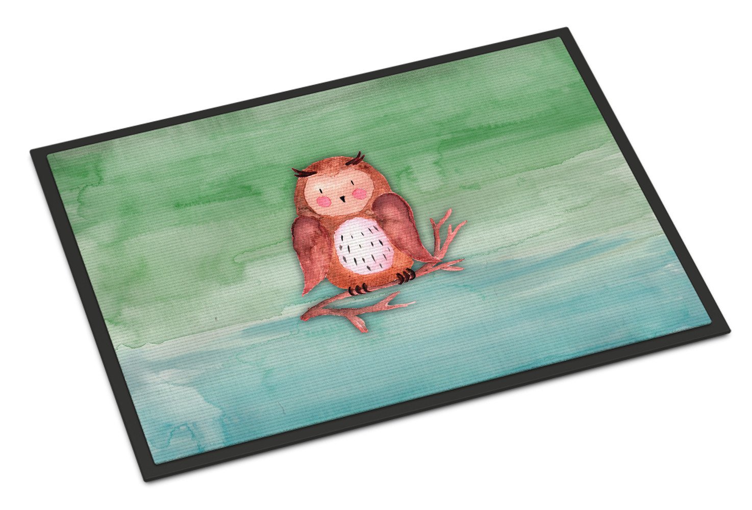 Brown Owl Watercolor Indoor or Outdoor Mat 24x36 BB7443JMAT by Caroline's Treasures