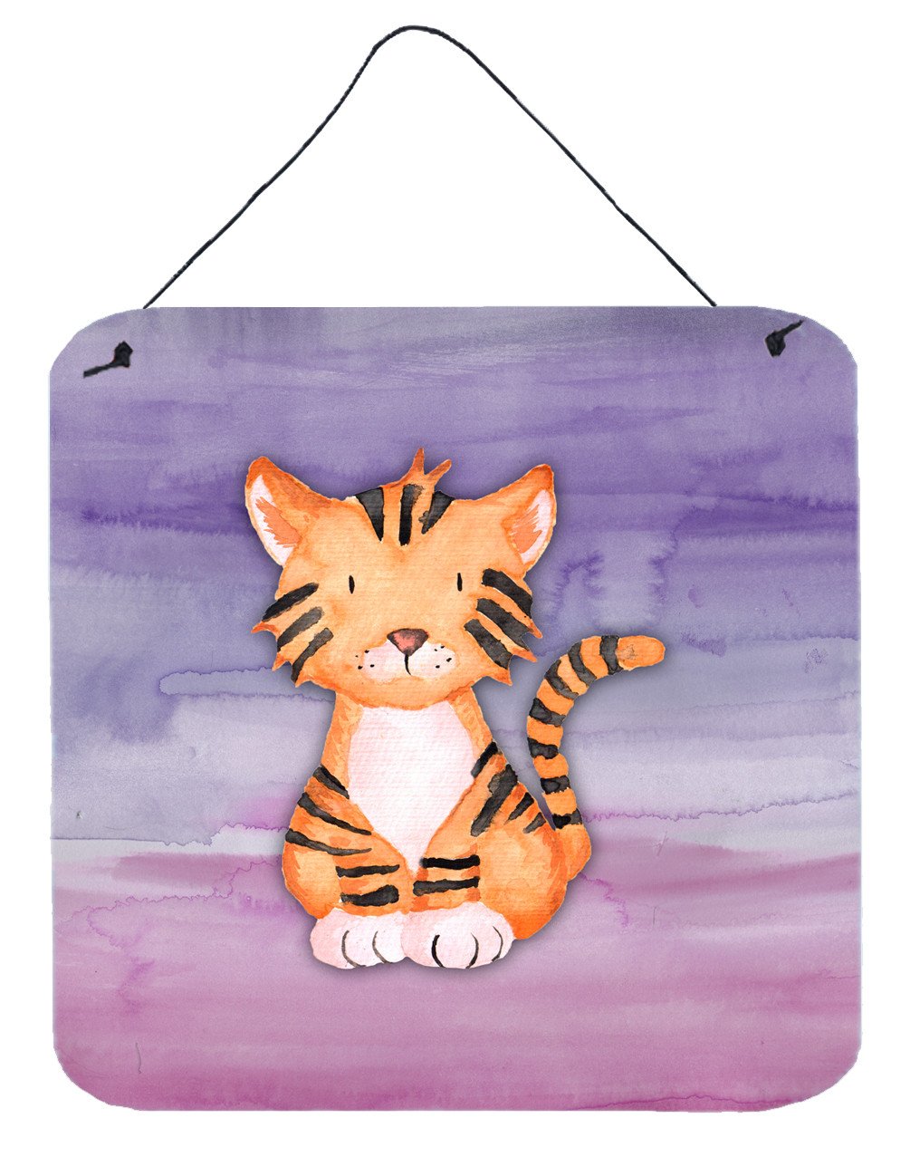 Tiger Cub Watercolor Wall or Door Hanging Prints BB7444DS66 by Caroline's Treasures