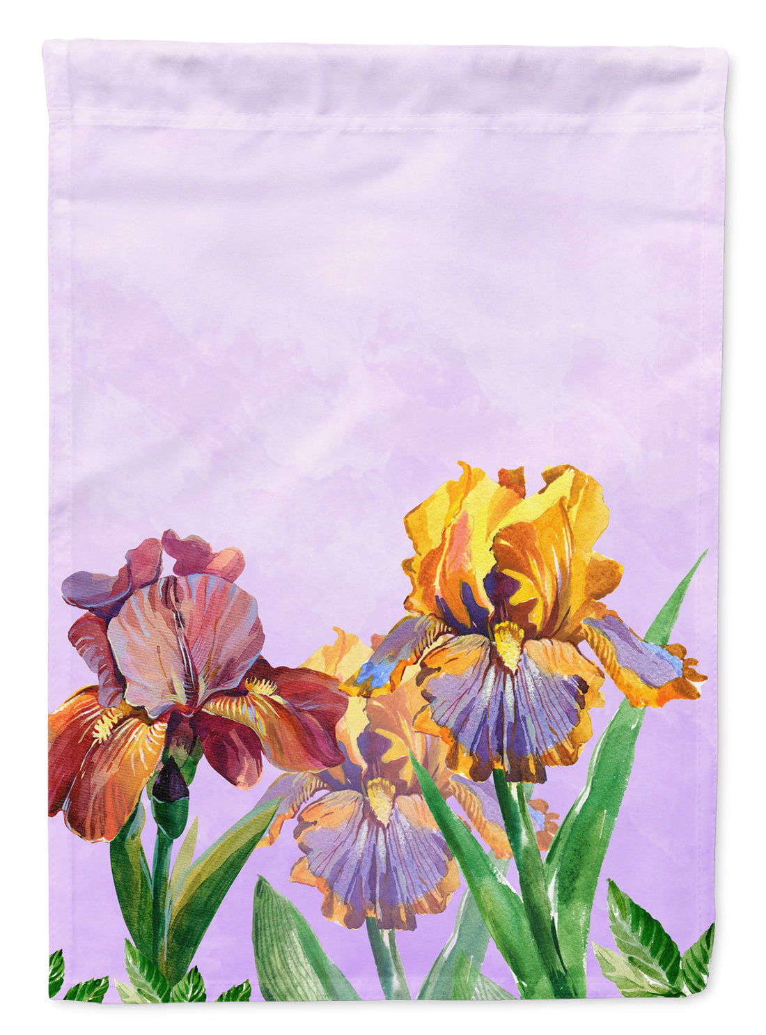 Purple and Yellow Iris Flag Canvas House Size BB7445CHF  the-store.com.