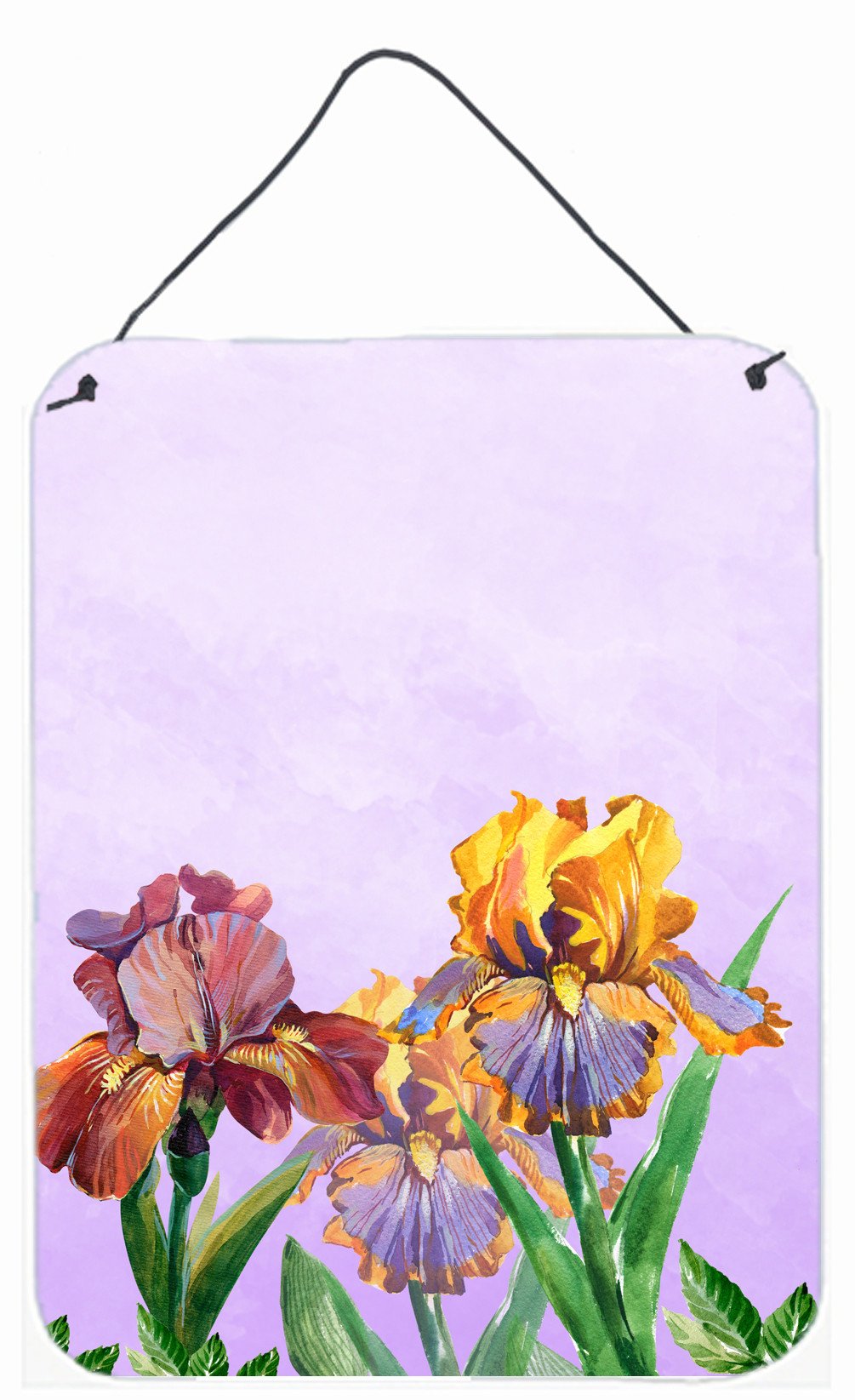 Purple and Yellow Iris Wall or Door Hanging Prints BB7445DS1216 by Caroline's Treasures