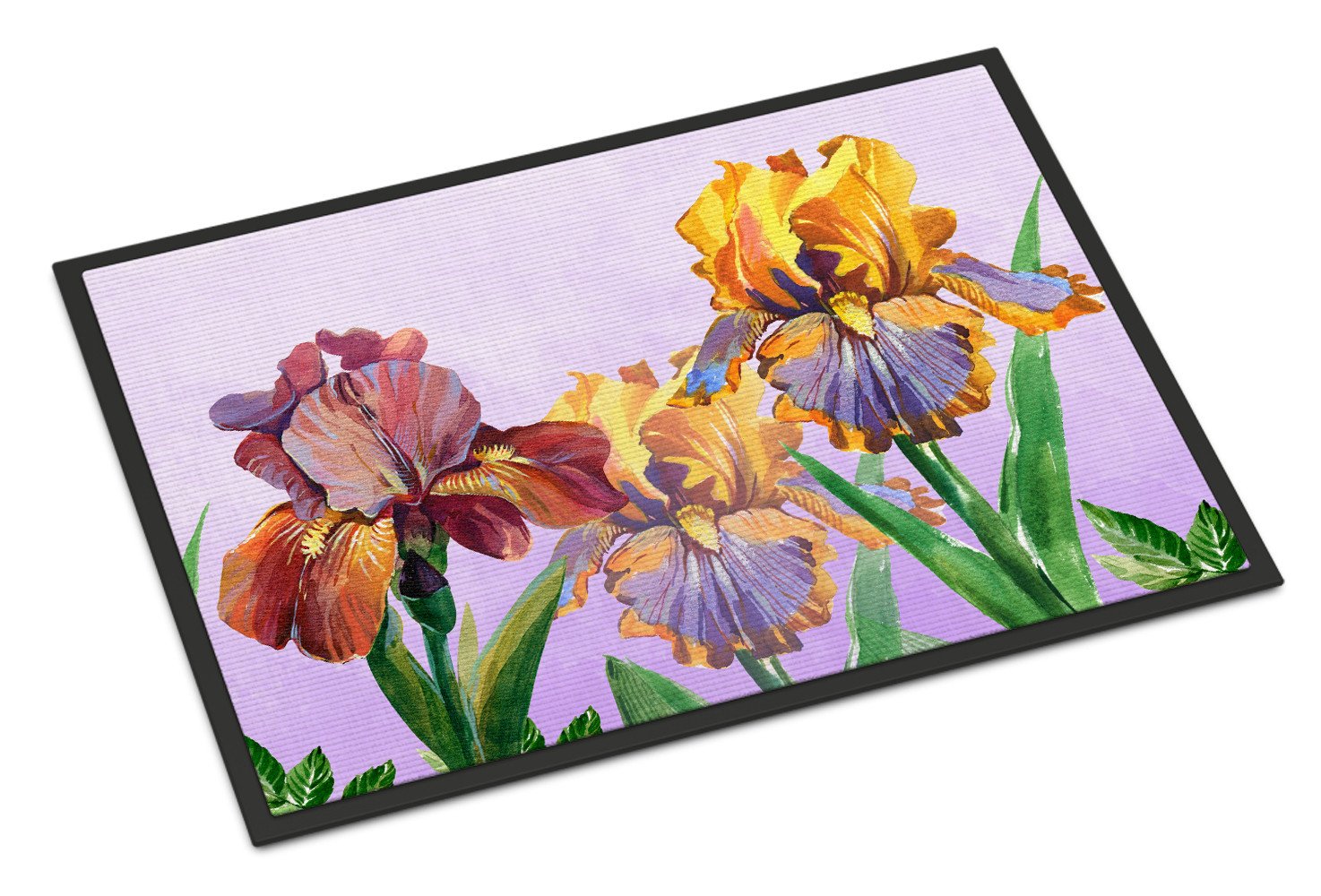 Purple and Yellow Iris Indoor or Outdoor Mat 24x36 BB7445JMAT by Caroline's Treasures