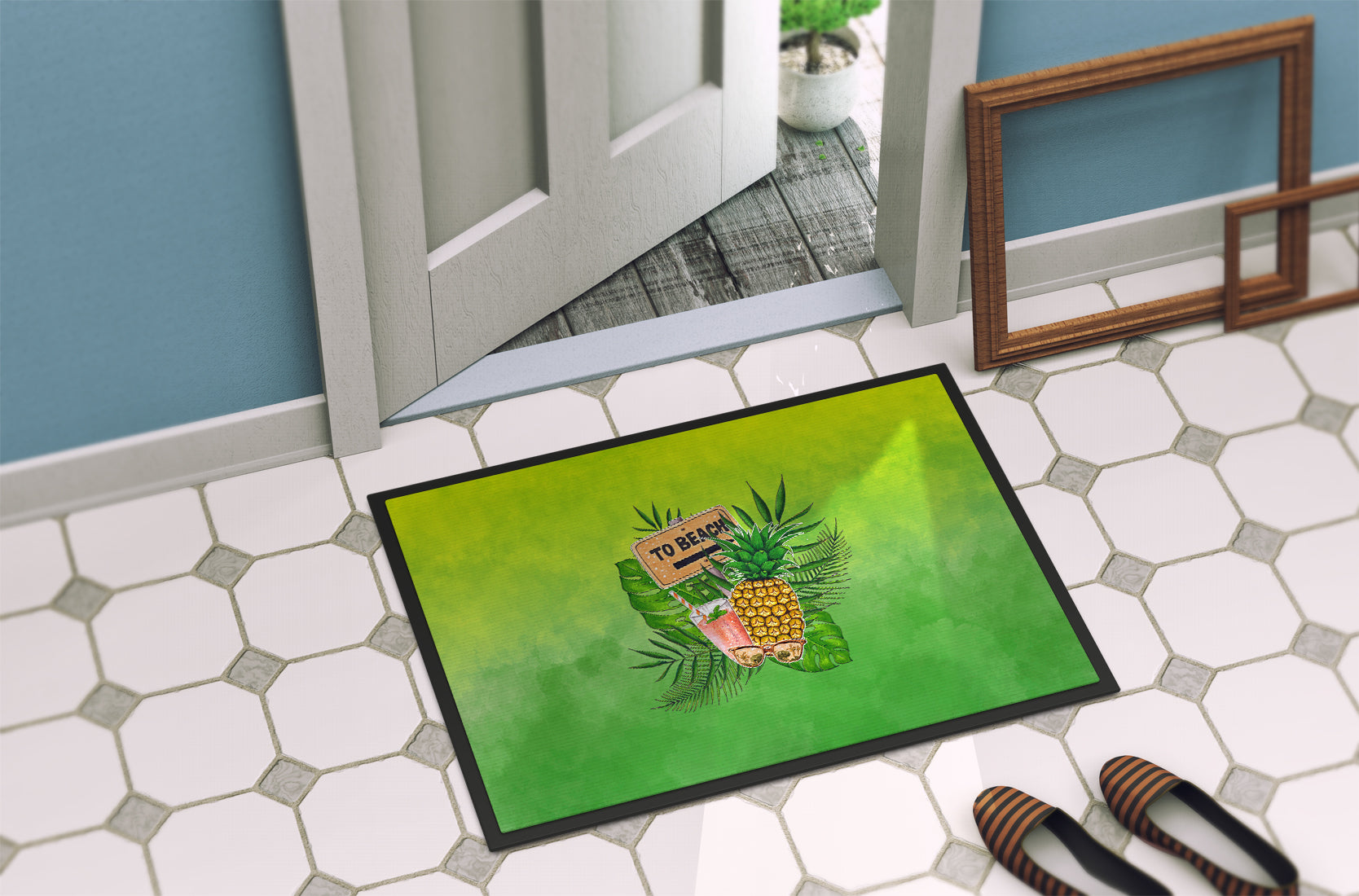 To the Beach Summer Indoor or Outdoor Mat 18x27 BB7450MAT - the-store.com