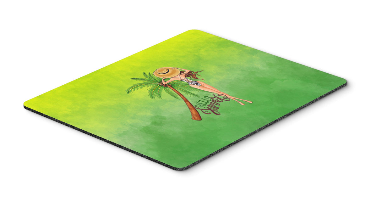 Hello Summer Lady in Swimsuit Mouse Pad, Hot Pad or Trivet BB7452MP by Caroline&#39;s Treasures