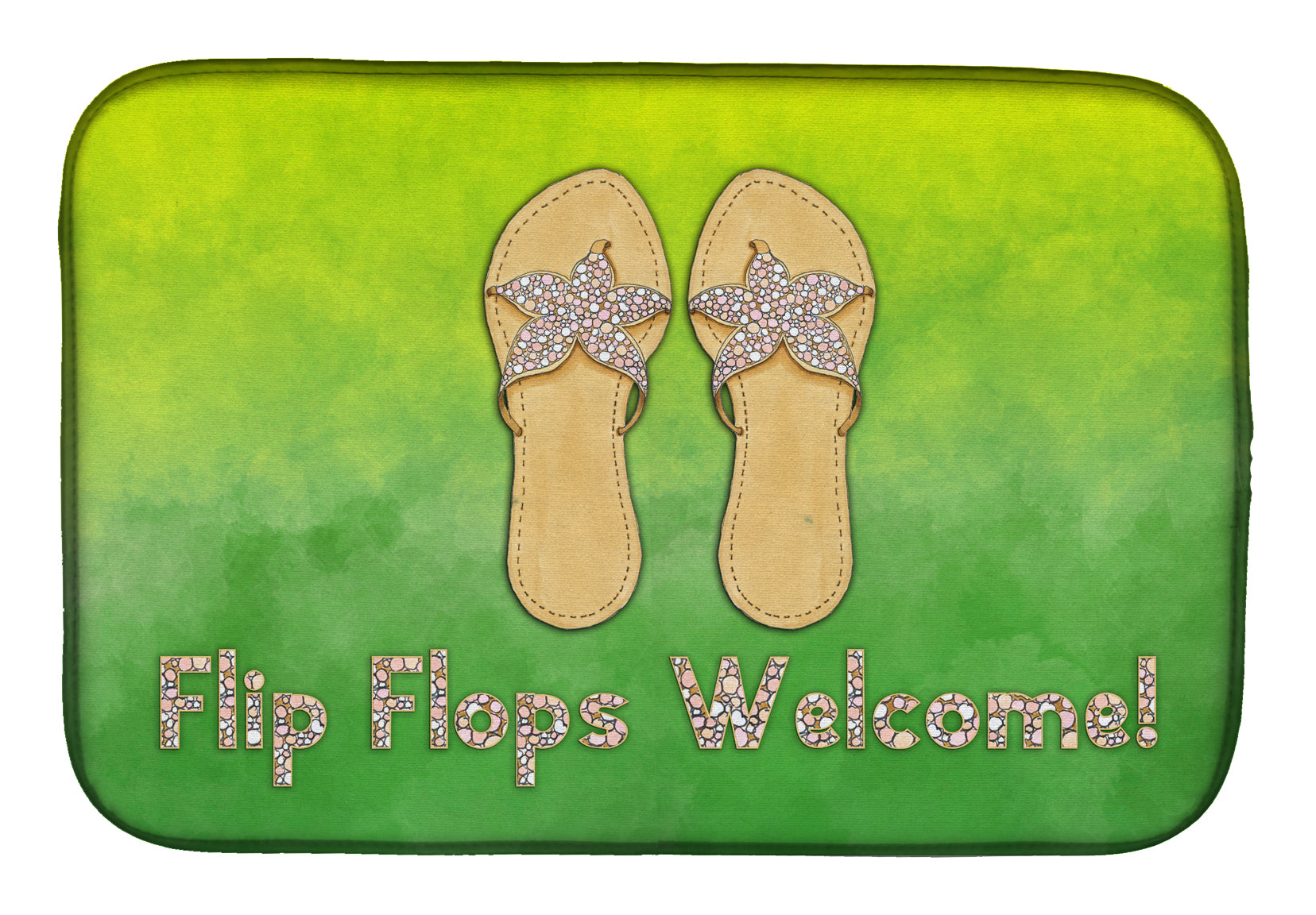 Flip Flops Welcome Dish Drying Mat BB7454DDM  the-store.com.