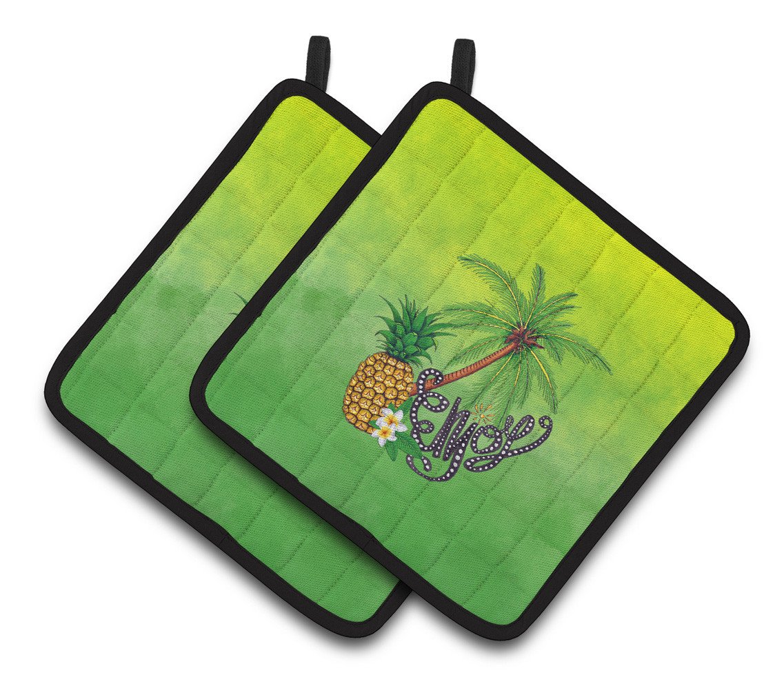 Summer Enjoy Pair of Pot Holders BB7456PTHD by Caroline&#39;s Treasures