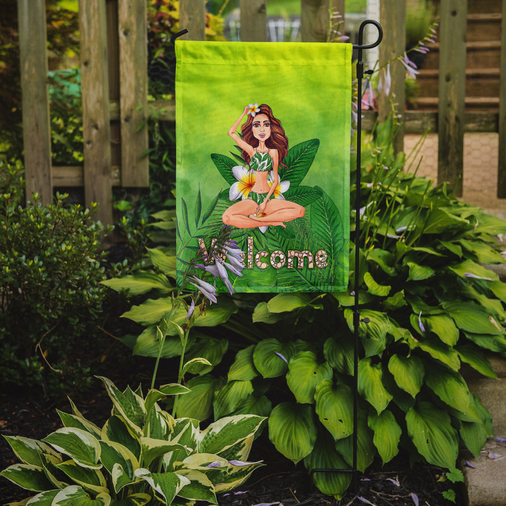 Welcome Lady in Bikini Summer Flag Garden Size BB7457GF  the-store.com.