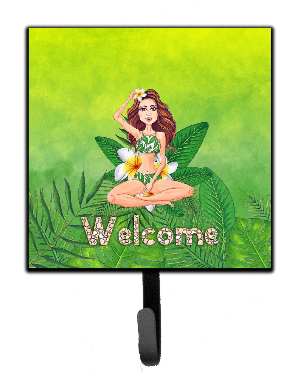 Welcome Lady in Bikini Summer Leash or Key Holder BB7457SH4 by Caroline's Treasures