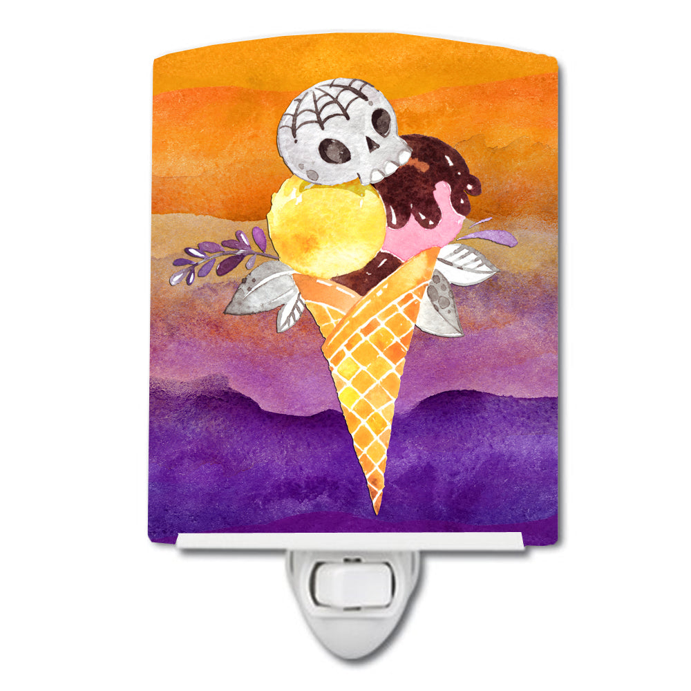 Halloween Sweets Ice Cream Skull Ceramic Night Light BB7464CNL - the-store.com