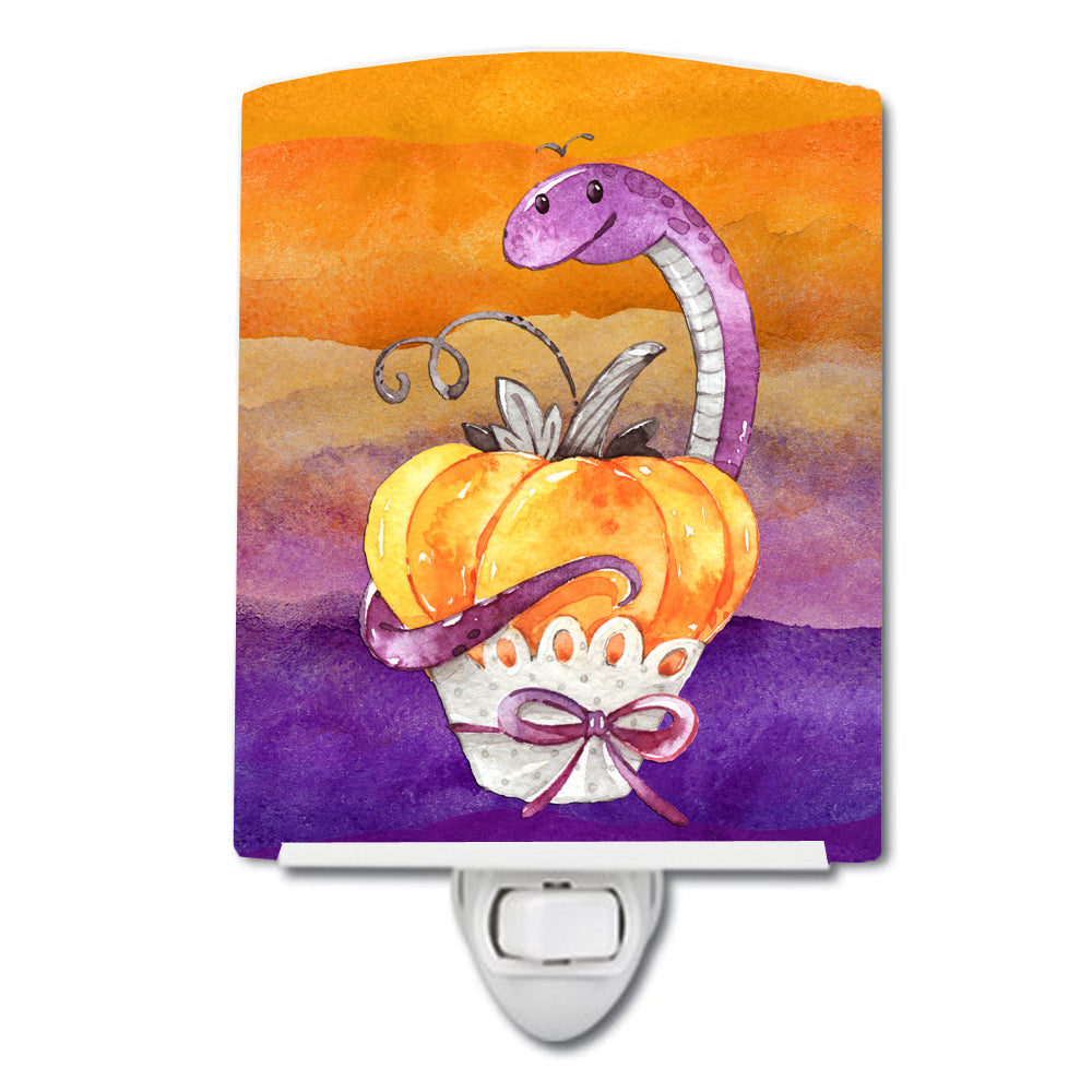 Halloween Pumpkin Snake Ceramic Night Light BB7465CNL - the-store.com